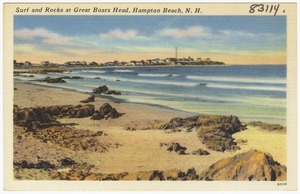 Surf and rocks at Great Boars Head, Hampton Beach, N.H.