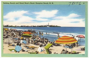 Bathing beach and Great Boar's Head, Hampton Beach, N.H.