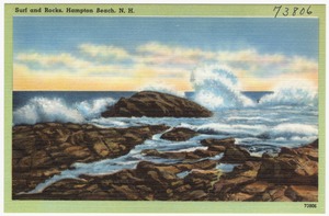 Surf and rocks, Hampton Beach, N.H.
