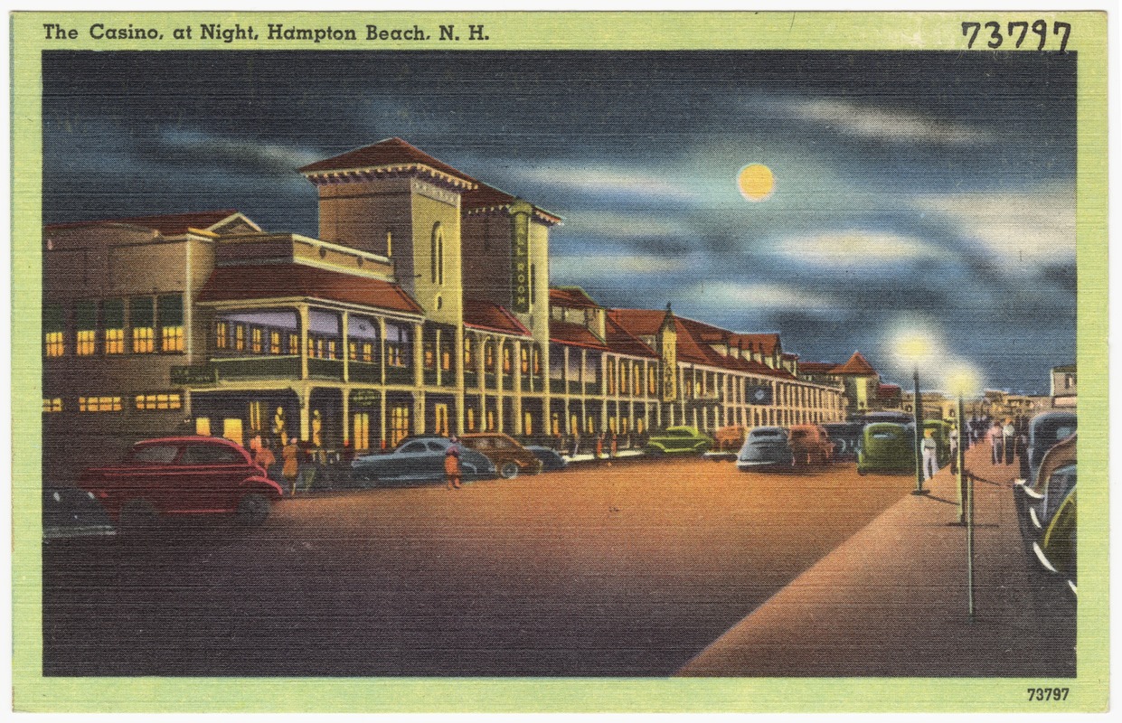 The casino, at night, Hampton Beach, N.H.