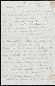 Letter from Anne Warren Weston to Deborah Weston, Friday night, Nov. 16, [1838?]