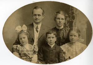 Charles Eugene Monroe family portrait Southbridge Massachusetts