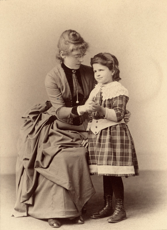 Edith Thomas with Miss Lillian Fletcher