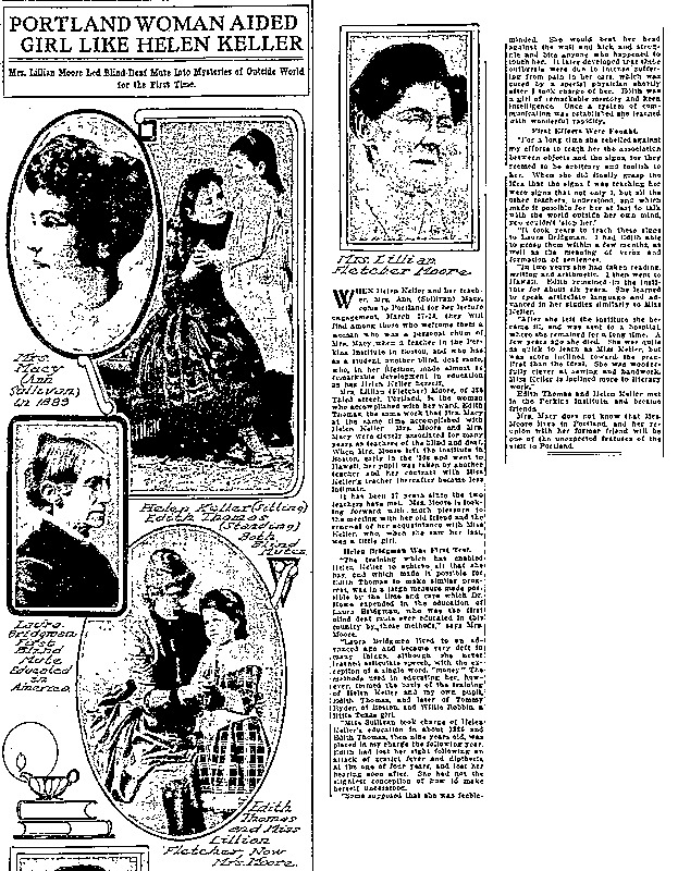 Portland Woman Aided Girl Like Helen Keller