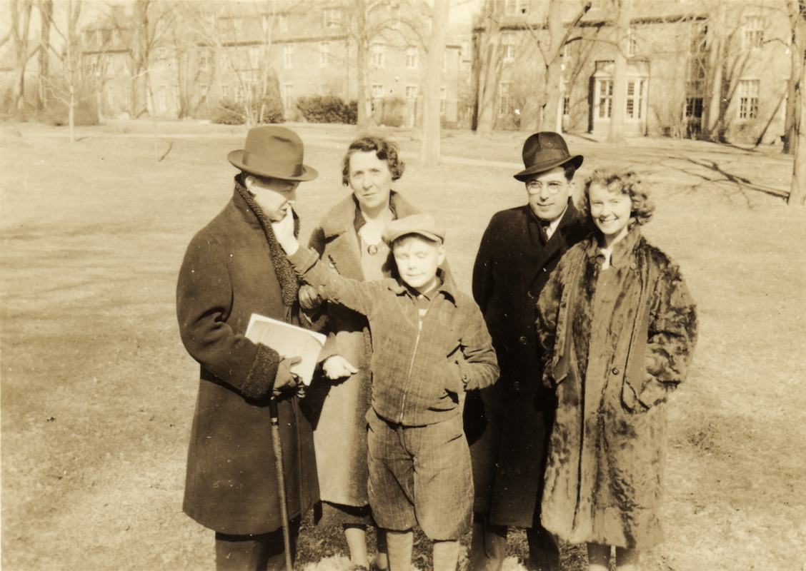 Leonard Dowdy on Lawn with Four Adults