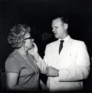 Leonard Dowdy with his teacher, Rose Vivian