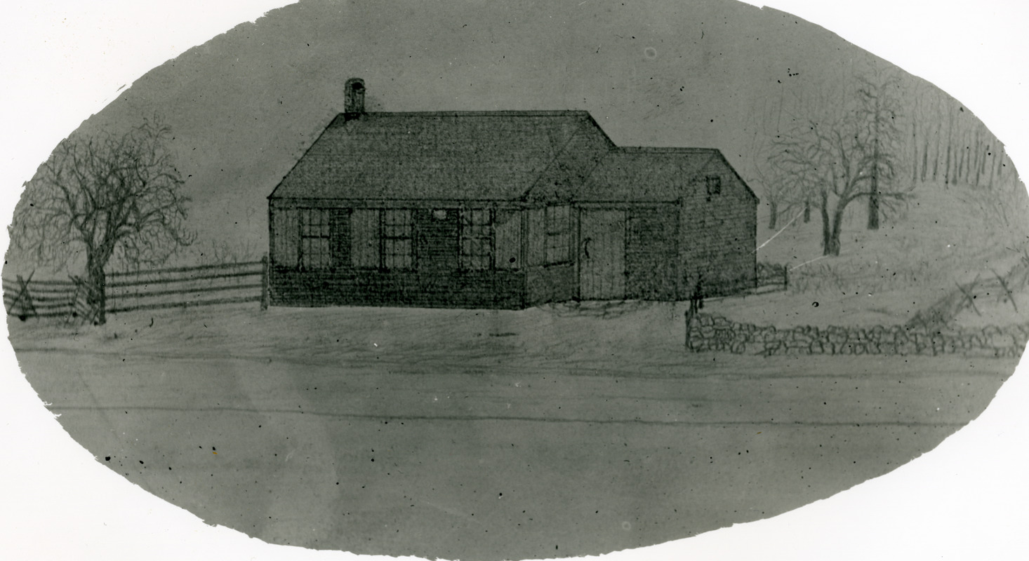 Drawing of Old Red School House - Glendale