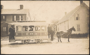 Trolley car on Oxford Street, New Bedford