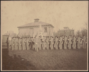 Cadets with rifles in formation