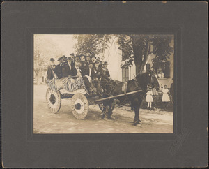 Civil War Veterans in parade wagon, Mattapoisett Sesquicentennial