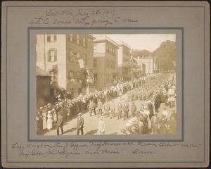 Soldiers marching in a parade