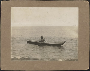 Inuit man in kayak