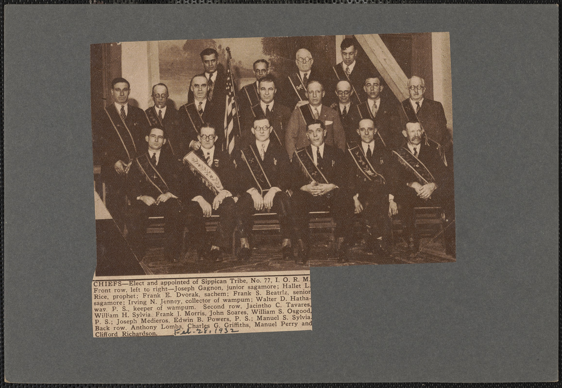 Chiefs, elect and appointed of Sippican Tribe, No. 77, I.O.R.M.