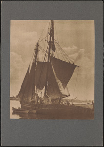 The schooner E. B. Conwell, of New Bedford, at her moorings