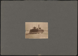 Only a memory, the old ferry, Fairhaven, plowing through the ice of the Acushnet river in January, 1899