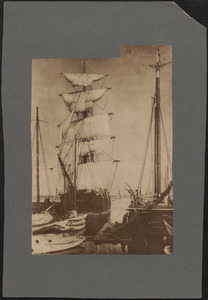 Drying sails, the bark Leonora