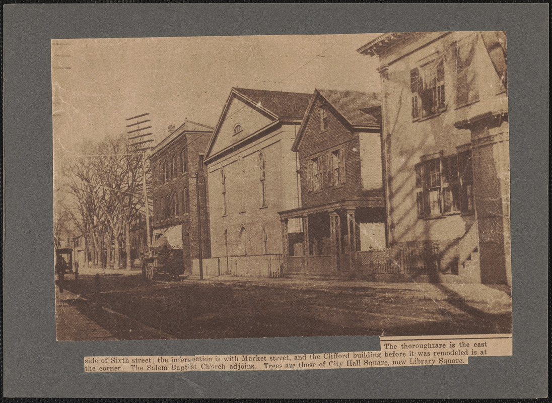 The thoroughfare is the east side of Sixth street