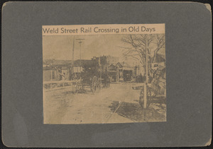Weld Street rail crossing in old days