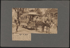 Picnickers were transported to their favorite pleasure grounds in horse cars