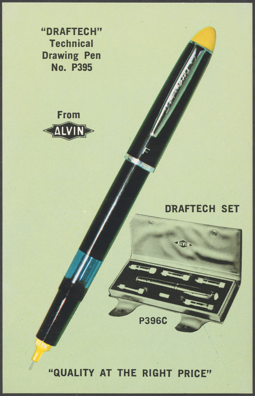 "Draftech" technical drawing pen no. P395 from Alvin