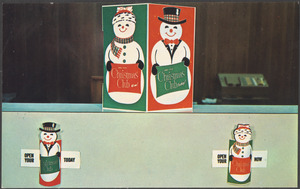 "Mr. & Mrs. Snowman" 3-piece triangle display card and stick-ons