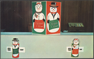 "Mr. & Mrs. Snowman" 3-piece triangle display card and stick-ons
