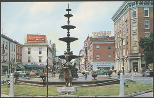 Memorial fountain in square, Chambersburg, Pennsylvania