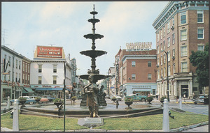 Memorial fountain in square, Chambersburg, Pennsylvania