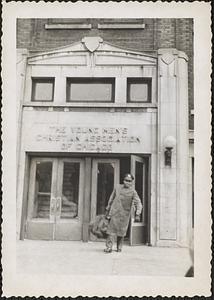 Jack Miller outside of the Young Men's Christian Association of Chicago