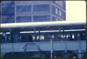 Older elevated streetcar platform at North Station