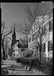 Street and church spire