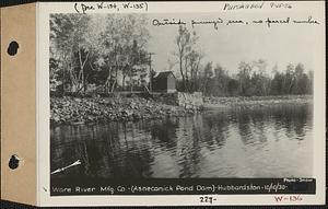 Ware River Manufacturing Co., Asneconick Pond dam, Hubbardston, Mass., Oct. 10, 1930