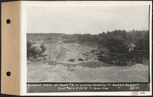 Contract No. 20, Coldbrook-Swift Tunnel, Barre, Hardwick, Greenwich, general view at Shaft 9, looking easterly, Quabbin Aqueduct, Barre, Mass., May 13, 1935