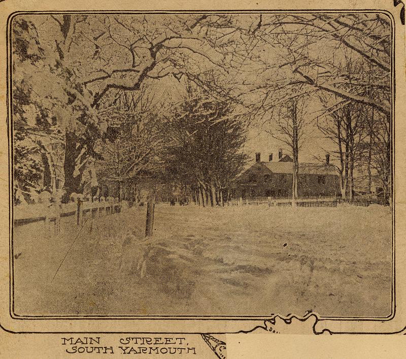 Main Street, South Yarmouth, Mass. in the snow