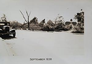 Farnum House and Capron House after the 1938 hurricane