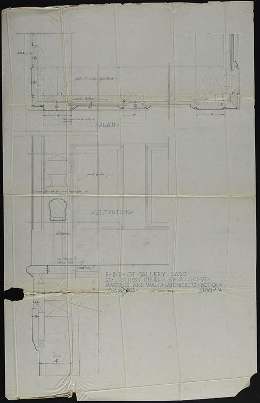 Full-scale drawing of gallery dado