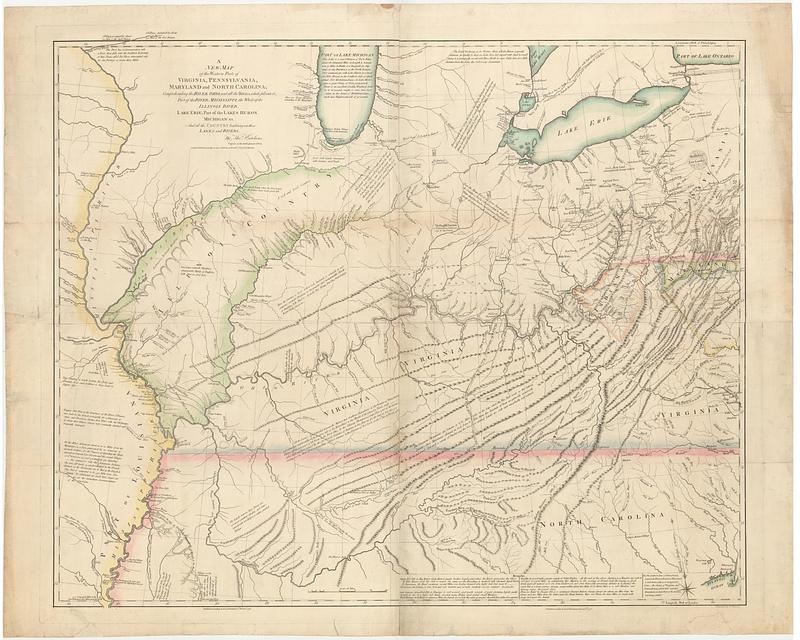 A new map of the western parts of Virginia, Pennsylvania, Maryland and North Carolina