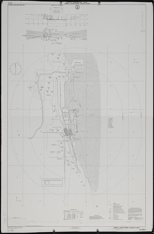 Airport obstruction chart, OC 5012, Merrill C. Meigs Airport, Chicago, Illinois