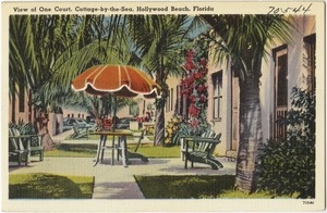View of one court, cottage-by-the-sea, Hollywood Beach, Florida