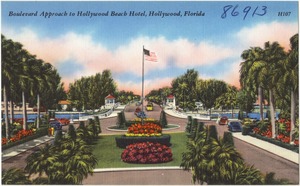 Boulevard approach to Hollywood Beach Hotel, Hollywood, Florida
