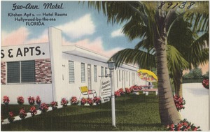 Geo-Ann Motel, kitchen apts- hotel rooms, Hollywood-by-the-sea, Florida