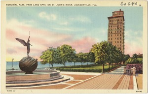 Memorial Park. Park Lane Apts, on St. John's River, Jacksonville, Fla.