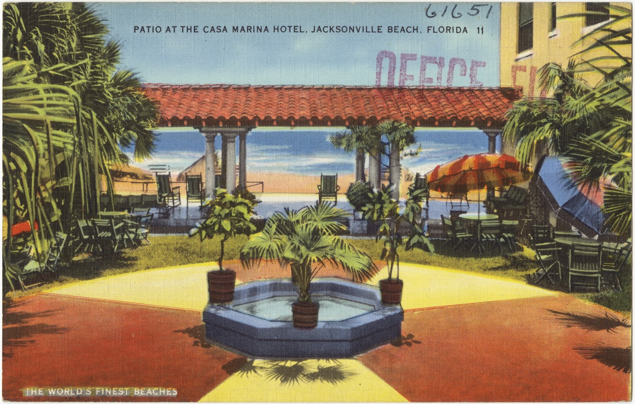 Patio at the Casa Marina Hotel, Jacksonville Beach, Florida Digital