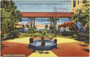 Patio at the Casa Marina Hotel, Jacksonville Beach, Florida