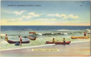 Kayaks at Jacksonville Beach, Florida