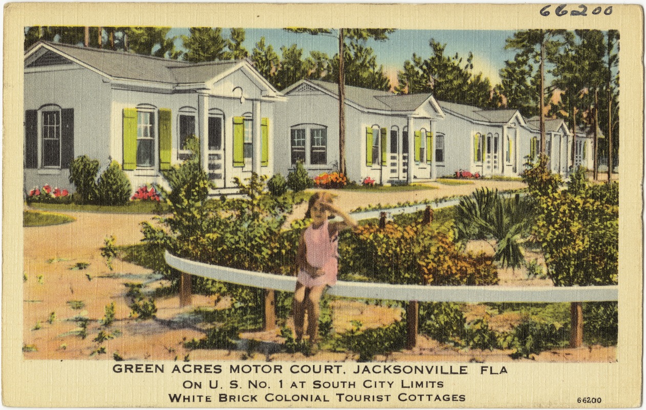 Green Acres Motor Court Jacksonville Fla on U S No 1 at south city