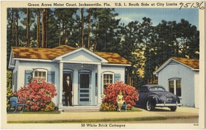 Green Acres Motor Court, Jacksonville, Fla. U.S 1, south side at city limits, 50 white brick cottages