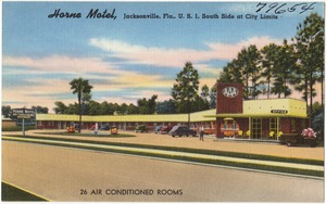 Horne Motel, Jacksonville, Fla., U.S. 1, south side at city limits, 26 air conditioned rooms
