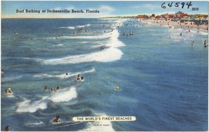 Surf bathing at Jacksonville Beach, Florida