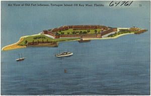 Air view of Old Fort Jefferson, Tortugas Island off Key West, Florida